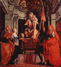 Altar von Al Sankt Cristina Tiverone, Hauptplatine: Madonna inth