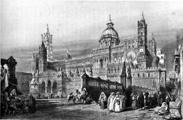 Palermo Kathedrale, Zeichnung von Leitch, Stich von JH Le Keux