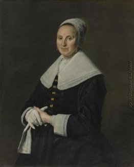 Portrait der Frau mit Handschuhen