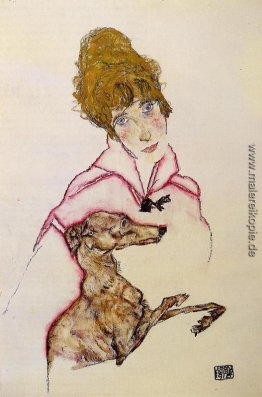 Frau mit Wind (Edith Schiele)