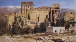 Baalbek. Die Ruinen der Jupiter-Kathedrale und Kathedrale von Su