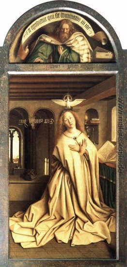 Virgin Annunciate, von der Außenseite des rechten Bereich des Ge