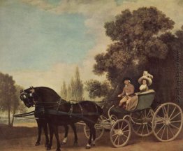 Lord und Lady in einem Phaeton