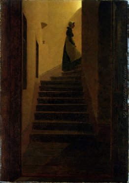 Frau auf der Treppe