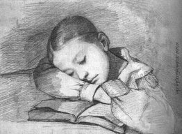Porträt von Juliette Courbet als Schlafendes Kind