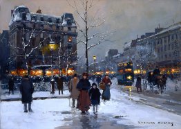 Place Pigalle, Winter-Abend