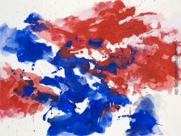 Red & Blue "- abstrakte Aquarell auf Papier - nr. G 622