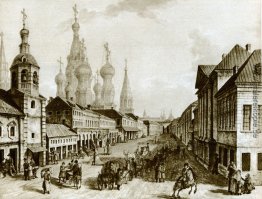 Blick auf Moskvoretskaya Street, Zaryadye, Moskau