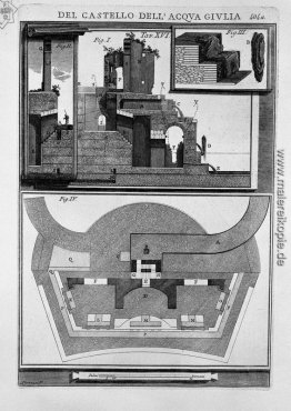 Elevation der Innenwand der Ruinen des Schlosses und die Ereigni