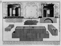 Die römische Altertümer, t. 3, Tafel IX. Plan des Grabes außerha