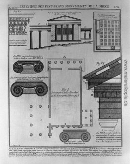 Plan, Höhe und Einzelheiten der dorischen Tempel in Griechenland