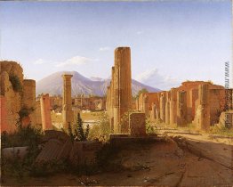 Das Forum, Pompeji, mit dem Vesuv in der Ferne