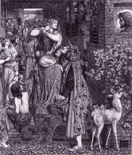 Maria Magdalena an der Tür des Pharisäers Simon
