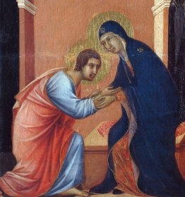 Die Ankunft der Apostel an die Jungfrau Maria (Fragment)