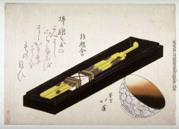 Schildpatt-Haarnadel und Porzellantasse mit einem Überzug aus Li