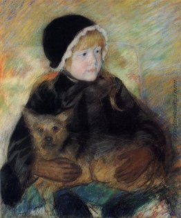 Elsie Cassatt Holding eine Big Dog