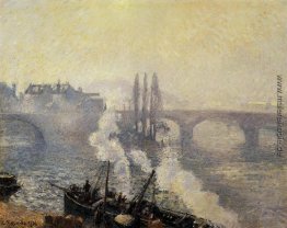 Der Pont Corneille, Rouen, Morgennebel