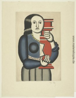 Frau mit Glas nach Fernand Léger