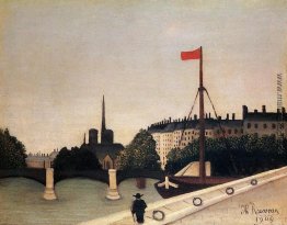 Notre Dame Blick auf die Ile Saint Louis von der Quai Henri IV