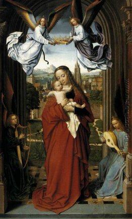 Jungfrau und Kind mit vier Engeln
