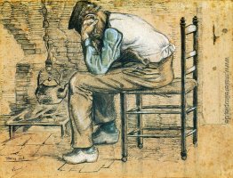 Peasant Sitzen durch den Kamin (Worn Out)