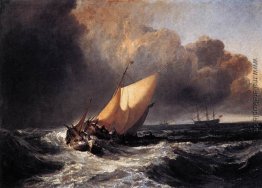 Niederländische Boote in einem Sturm