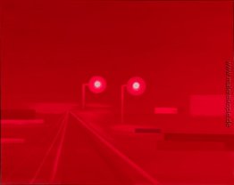 Untitled (Red Brilliant Digital-Breakup Lights), von der Green Z