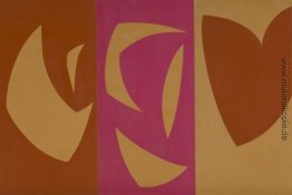 Triptyque ocre-violett-rouge