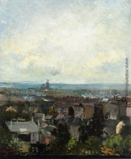 Ansicht von Paris von Montmartre in der Nähe