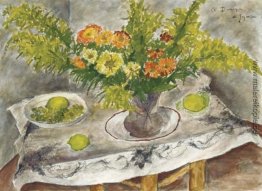 Nature morte de fleurs et fruits