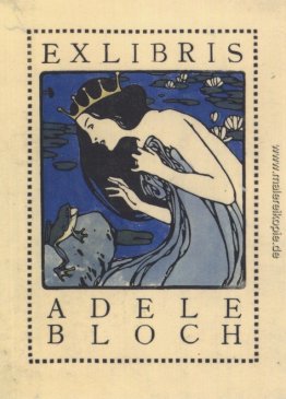 Reklamemarken Adele Bloch - Bookplate mit Prinzessin und der Fro