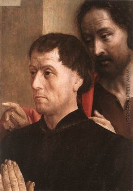 Porträt eines Mannes des Gebets mit St. Johannes der Täufer