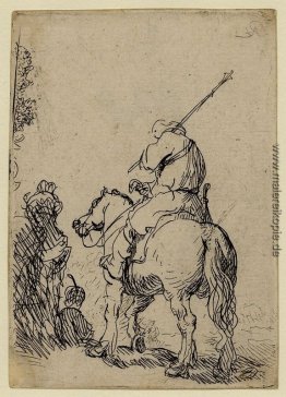 Turban Soldat auf dem Pferd
