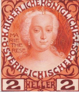 Design für die Jubiläumsbriefmarke mit österreichischen Kaiserin