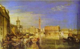 Seufzerbrücke, Dogenpalast und Custom House, Venedig Canaletti M