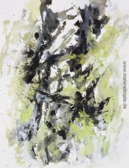 Winterwoods G-632 - Abstrakte Kunst Aquarell auf Papier