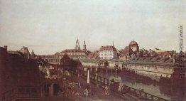 Ansicht von Dresden, der Dresdner Festungsanlagen, Wassergraben