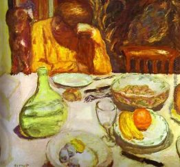 Karaffe, Marthe Bonnard mit ihrem Hund