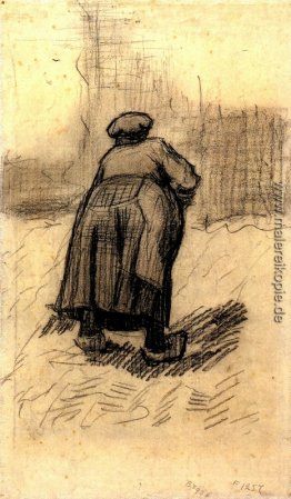 Peasant Woman Lifting Potatoes