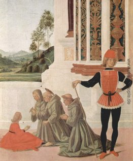 Die Wunder von San Bernardino. Die Heilung eines jungen (Detail)