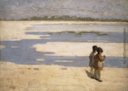 Zwei Kinder auf dem Strand