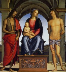 Madonna und Kind mit St. Johannes der Täufer und St. Sebastian