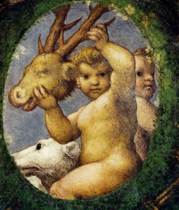 Putto mit Jagd-Trophäe