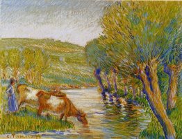 Der Fluss und Weiden, Eragny