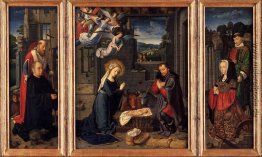 Triptychon mit der Geburt Christi