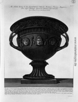 Antike Vase aus Basalt auf dem Quirinal im Jahre 1772 festgestel