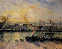 Sonnenuntergang, Der Hafen von Rouen (Dampfschiffe)