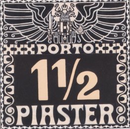 Entwurf für das 1102 Piaster Porto Marke der Österreichischen Po