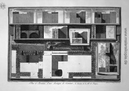 Pläne der Ansichten und Schnitte der Thermopolium