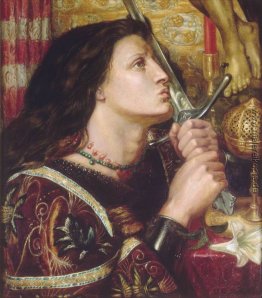 Jeanne d'Arc küßt das Schwert der Befreiung